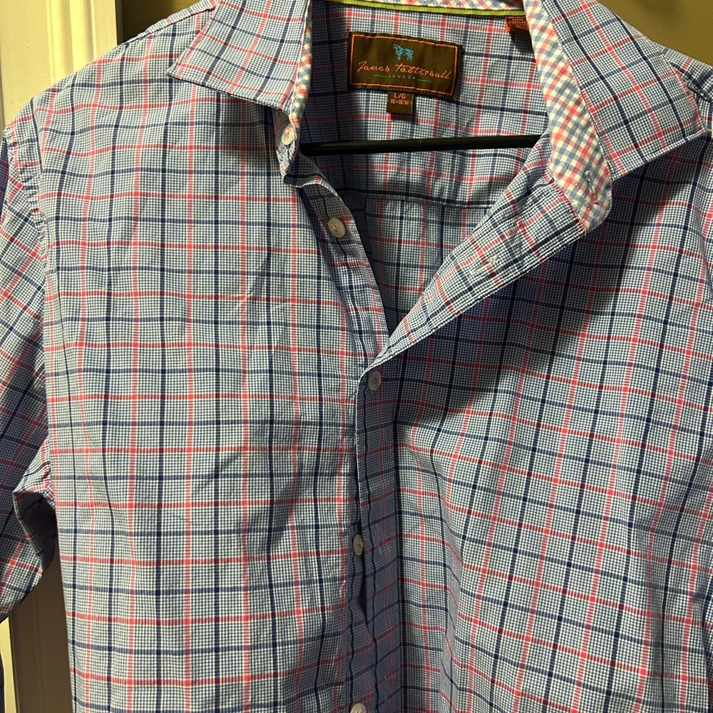 2 Large Men's Long Sleeve Button Down Shirts - James Tattersall